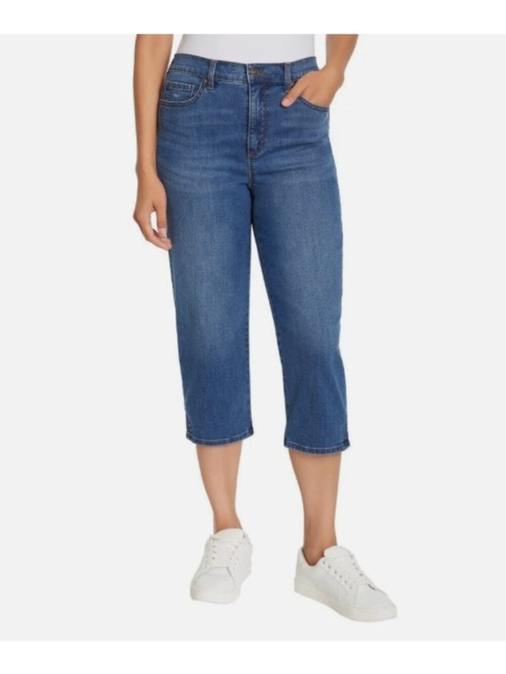 Gloria Vanderbilt Women's Amanda Capri-Blue-Size 12-NWOT